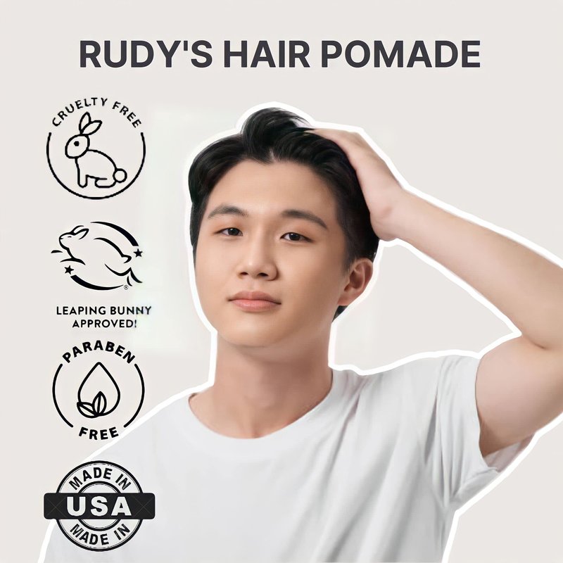Rudy's Soft Clay Pomade - Lightweight and Pliable All Day Hold - Paraben Free - for Waves and Texture (2.2 oz)