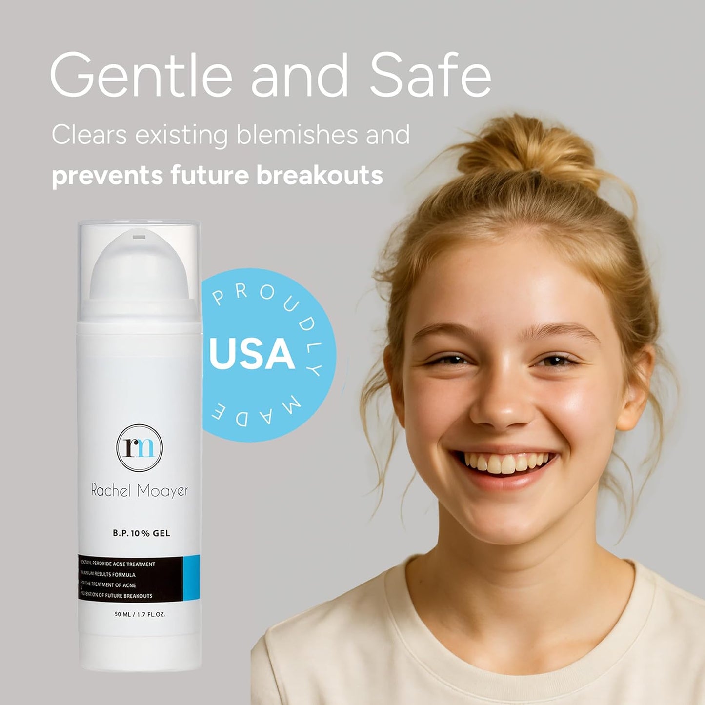 Benzoyl Peroxide Face and Body Gel 10% - Medical Grade Acne Treatment | Micronized Formula