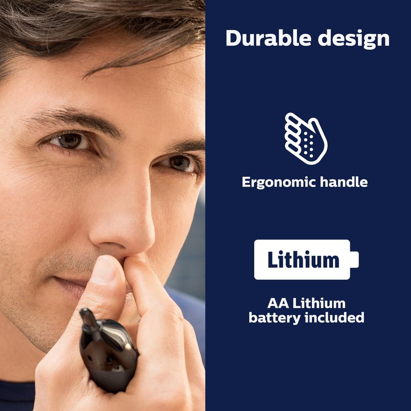Norelco Philips Nose Trimmer 5000 for Nose, Ears, Eyebrows Trimming Kit, NT5600/62