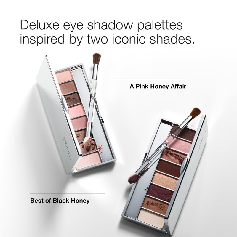 Clinique All About Shadow Eyeshadow Palette Makeup, 8 Silky + Buildable Shades | Safe For Sensitive Eyes, Best of Black Honey, 0.41 Ounce