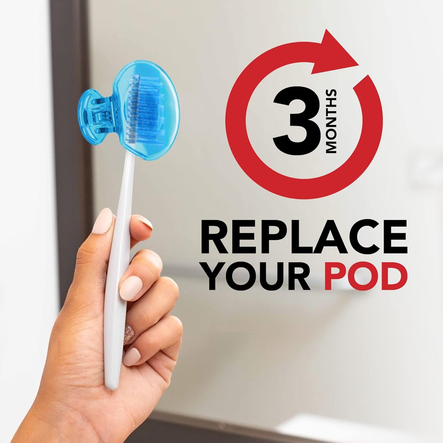 Steripod Clip-On Toothbrush Protector - Multi-Color Travel Case | 2 Count Pack