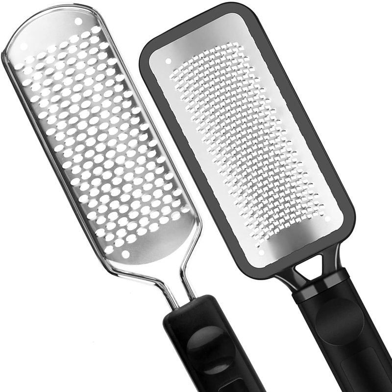 Colossal Professional Foot File - Stainless Steel Callus Remover for Smooth Heels | 2-Pack Pedicure Tool