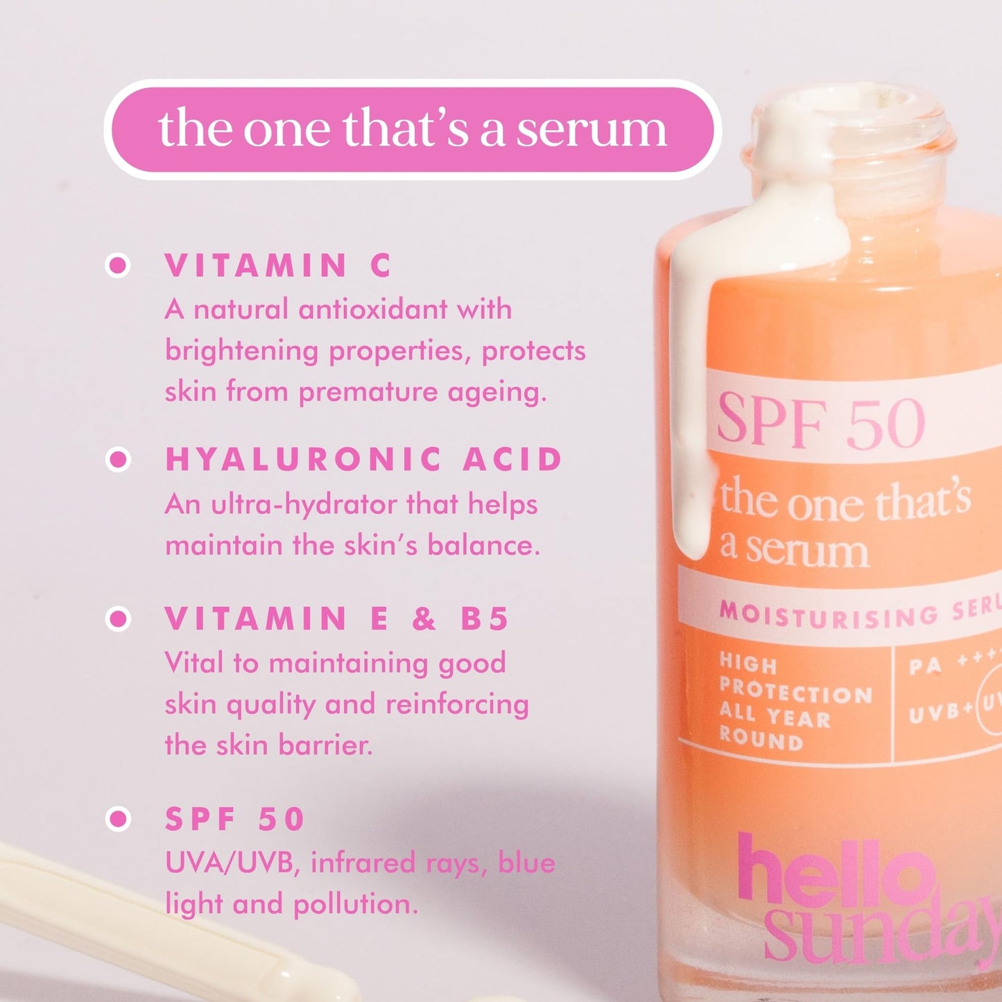 The One Thats a Serum SPF 50 by Hello Sunday for Unisex - 1.1 oz Serum