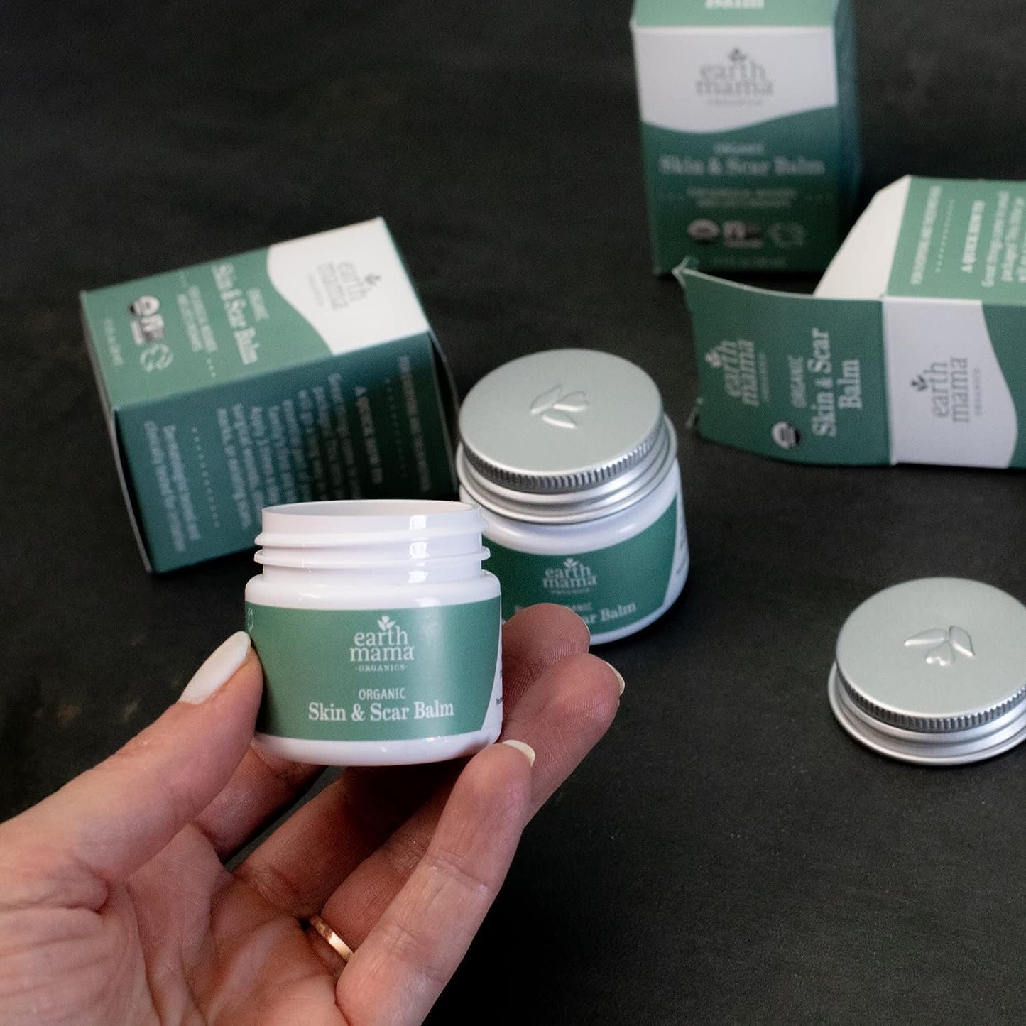 Earth Mama Organic Skin & Scar Balm - Natural Healing Formula with Jojoba & Tamanu Oil | 2 Pack, 1 fl oz