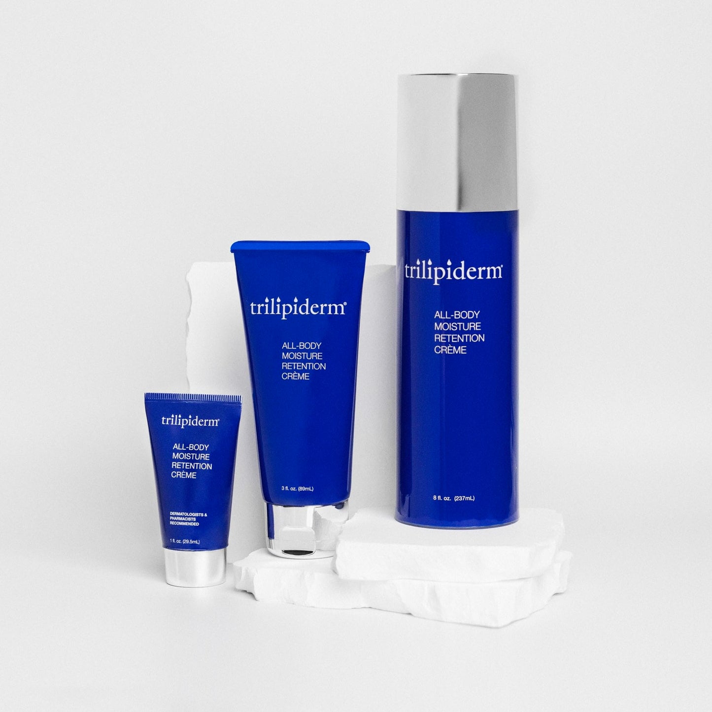 Trilipiderm All-Body Moisture Retention Crème – Plant-Based Body Moisturizer Lotion for Dry Skin, Lightweight Daily Face and Body Cream with Meadowfoam & Vitamin E, Non-Greasy Hydrating Lotion, 8 oz