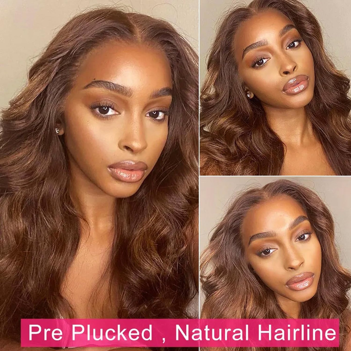 13x6 Lace Front Wigs Human Hair Wigs for Black Women, 4T4/27 Blonde Highlights 13x6 HD Lace Front Wigs Human Hair Pre Plucked with Baby Hair 16 Inch 150% Density Colored Transparent Wigs Human Hair