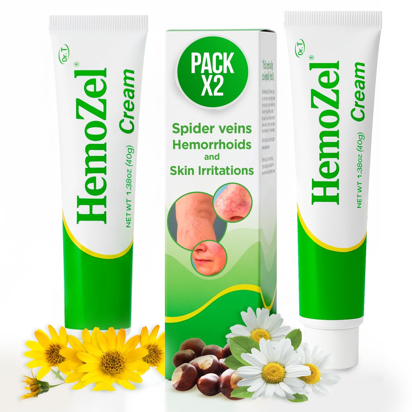 Dr. T HemoZel Cream, Skin Restoration Formula, 1.38 oz (2 Pack)
