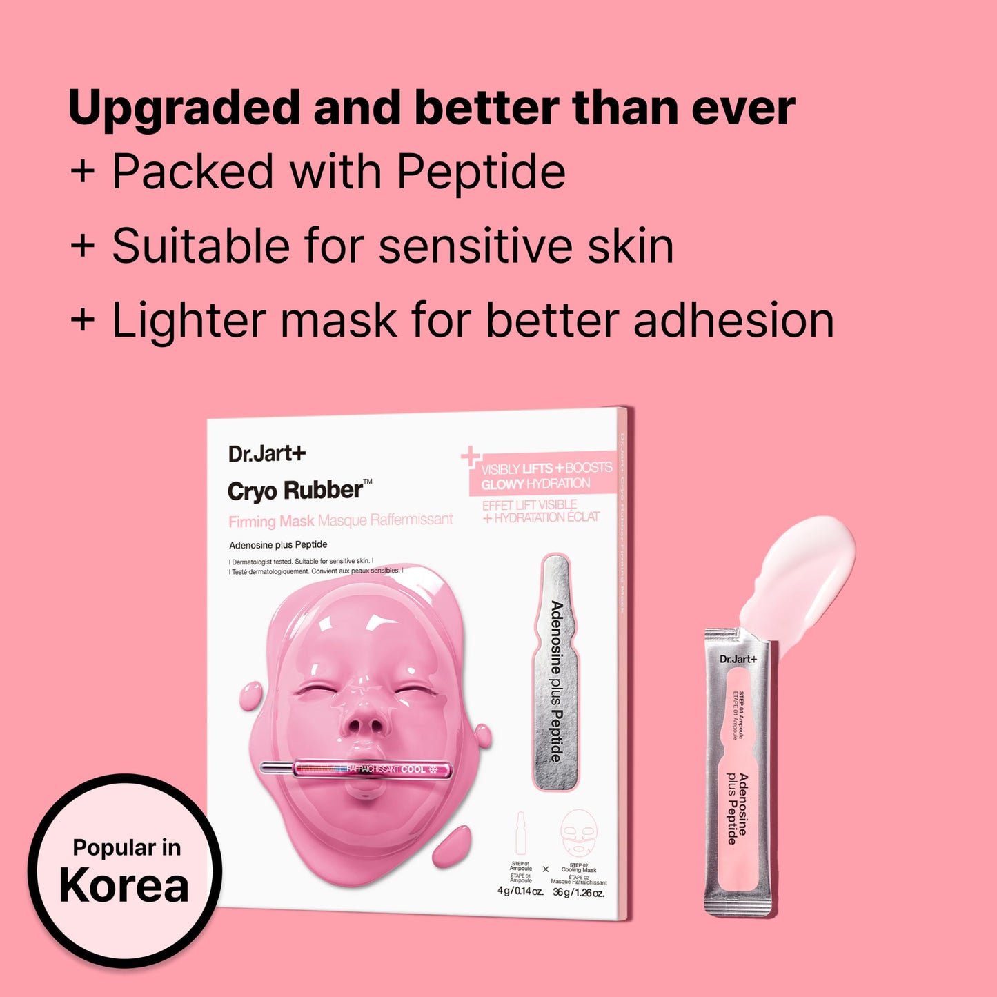 Dr.Jart+ Cryo Rubber Firming and Cooling Korean Face Mask with Adenosine and Peptides | Korean Skin Care
