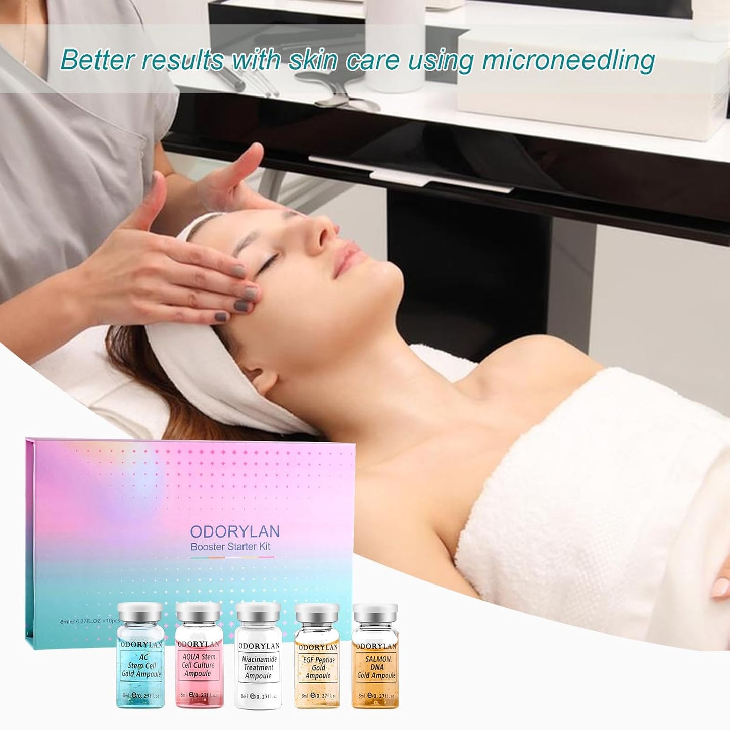 Stem Cell Serum for Face - Exosome Ampoules for Radiant, Hydrated Skin | Anti-Aging Treatment, 10 Vials