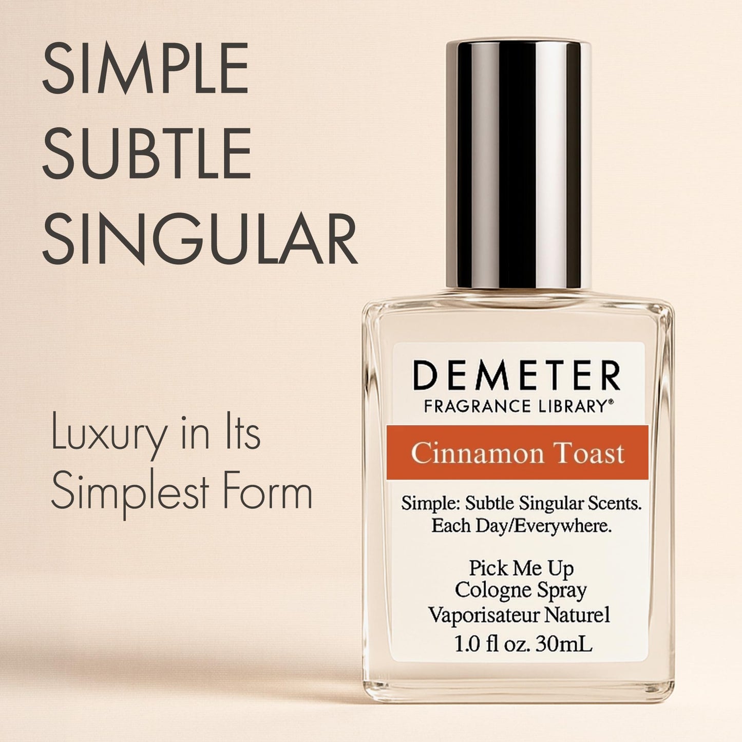 DEMETER Natural Perfume Spray Cologne for Women and Men, Cinnamon Toast, 1 oz