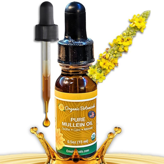 Pure Mullein Flower Infused Oil, Certified Organic