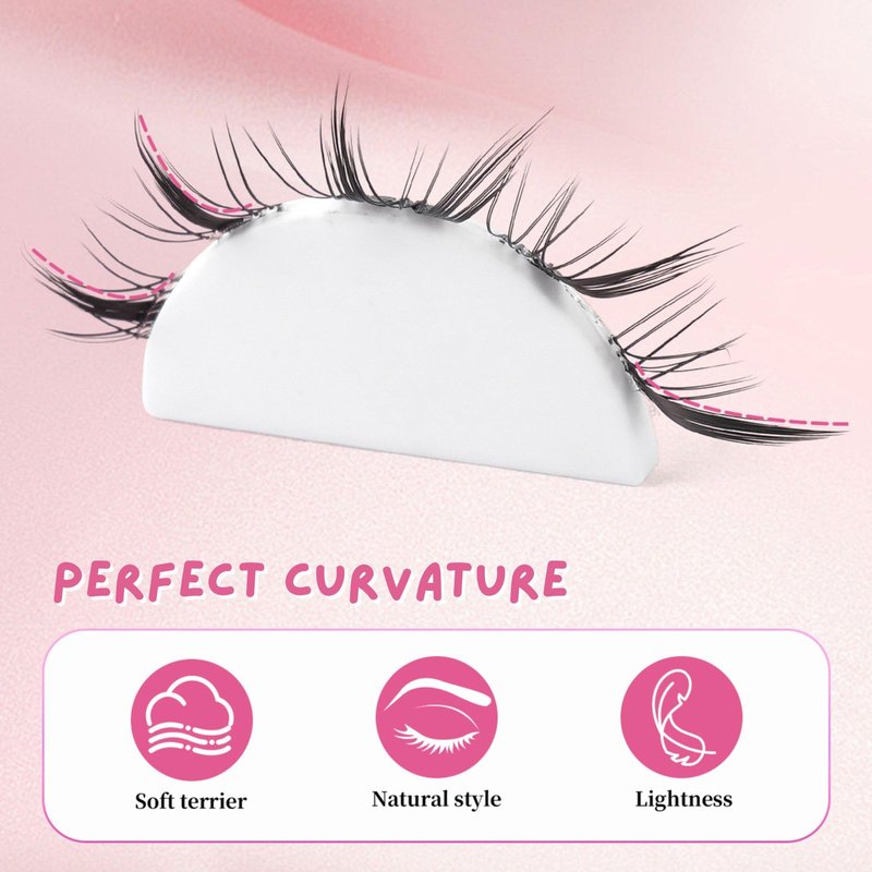 Kumiko Handmade Manga Lashes 3 Pairs Pack | Douyin False Eyelashes Manhua Anime Lashes Wispy Cat Eye | Japanese Korean Spiky Fake Eyelashes Fairy Custom Look | Ideal for Cosplay & Kawaii (Fairy Style)