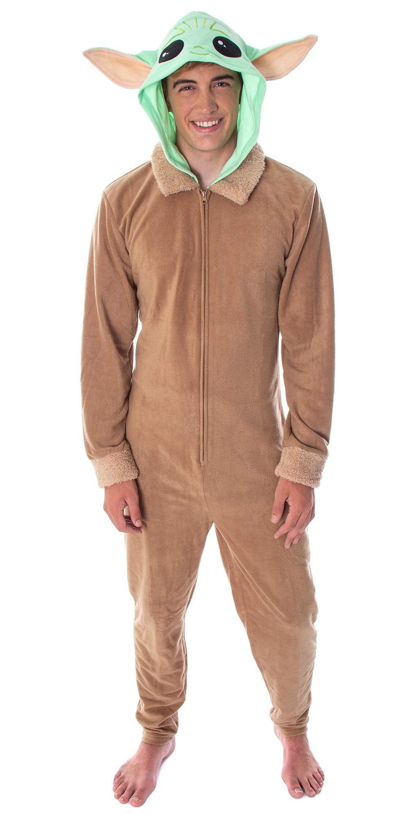 Star Wars Adult Unisex Baby Yoda The Child Costume One-Piece Union Suit Pajama Onesie For Men And Women (2X/3X)