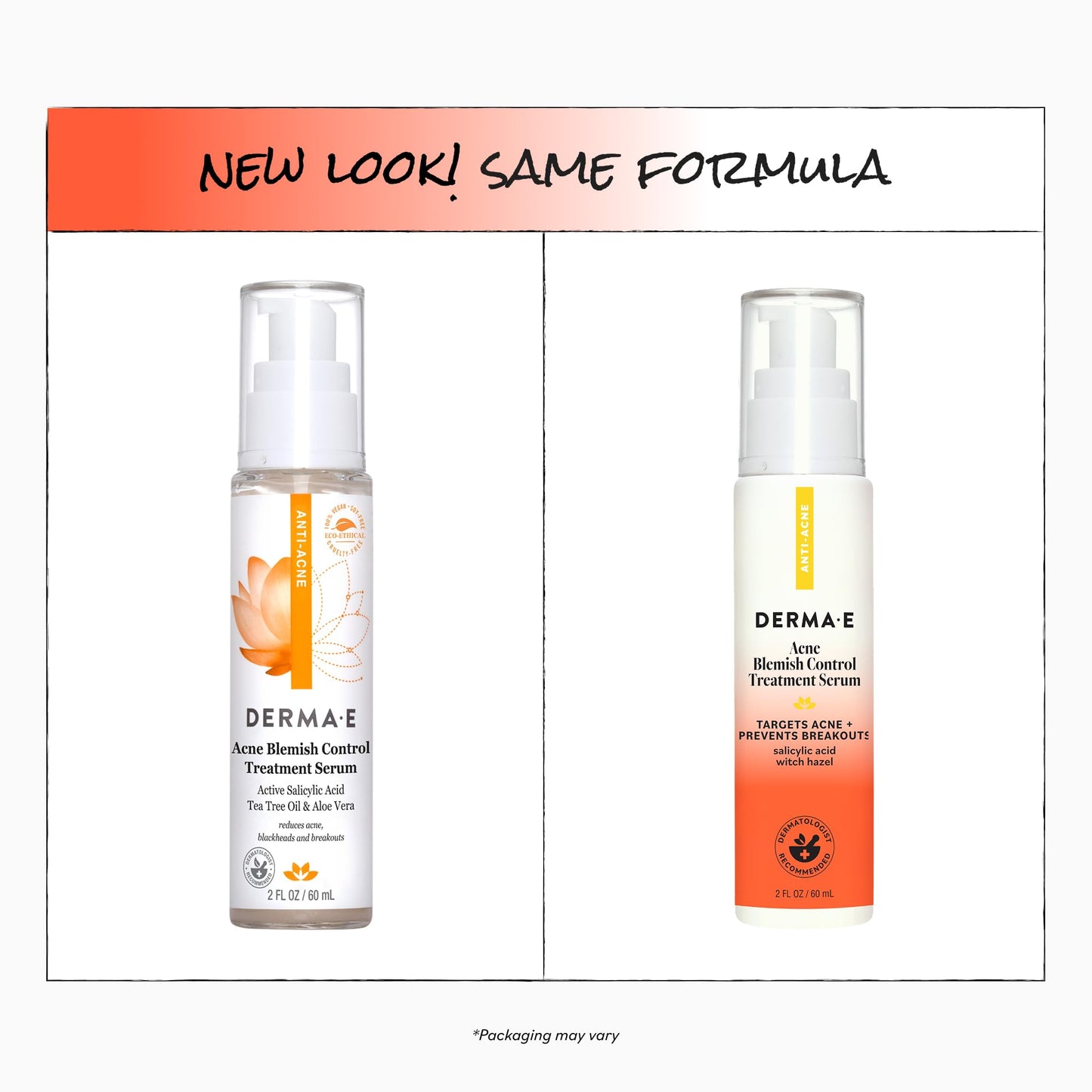 DERMA E Acne Spot Treatment, Acne Blemish Control Treatment Serum, 2 Fl Oz, Clinically Studied to Help Fight Blackheads, Breakouts and Cystic Acne for Clearer Looking Skin