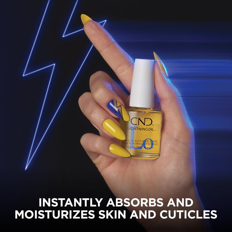 CND LIGHTNINGOIL, Lightning-fast absorption & hydration, nail & cuticle care, 0.5 fl oz