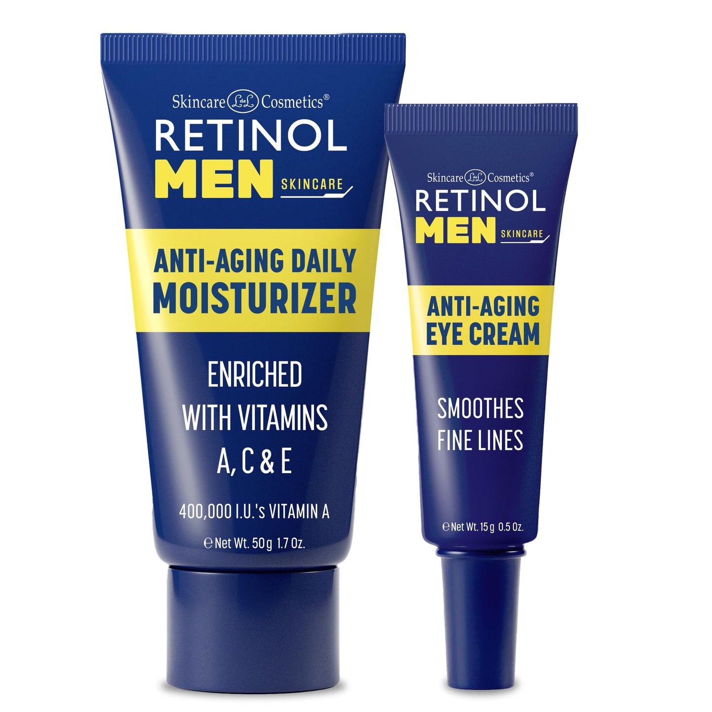 Retinol Men Moisturizer provide Anti-Aging Benefits of Vitamin A & Deep Hydration Men Eye Cream Reduces Puffiness & Dark Circles, Boost Hydration & Minimize Visible Signs Of Aging