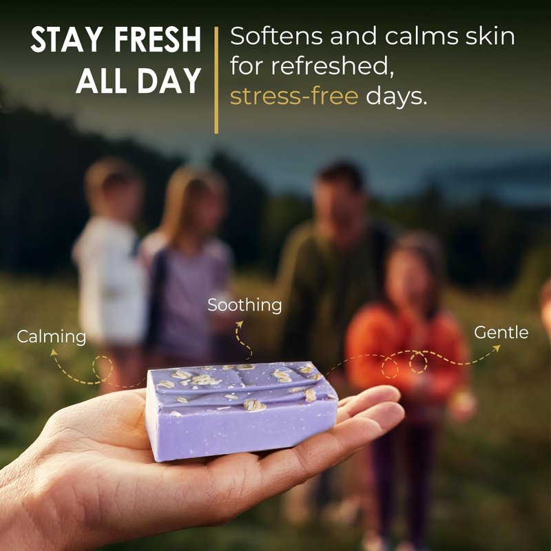 Blue Moon Elise All Natural Soap Bars Variety 4-Pack, Made with Organic Ingredients, Handmade in the USA, Moisturizing and Therapeutic for Face & Body, Sensitive Skin, Men & Women