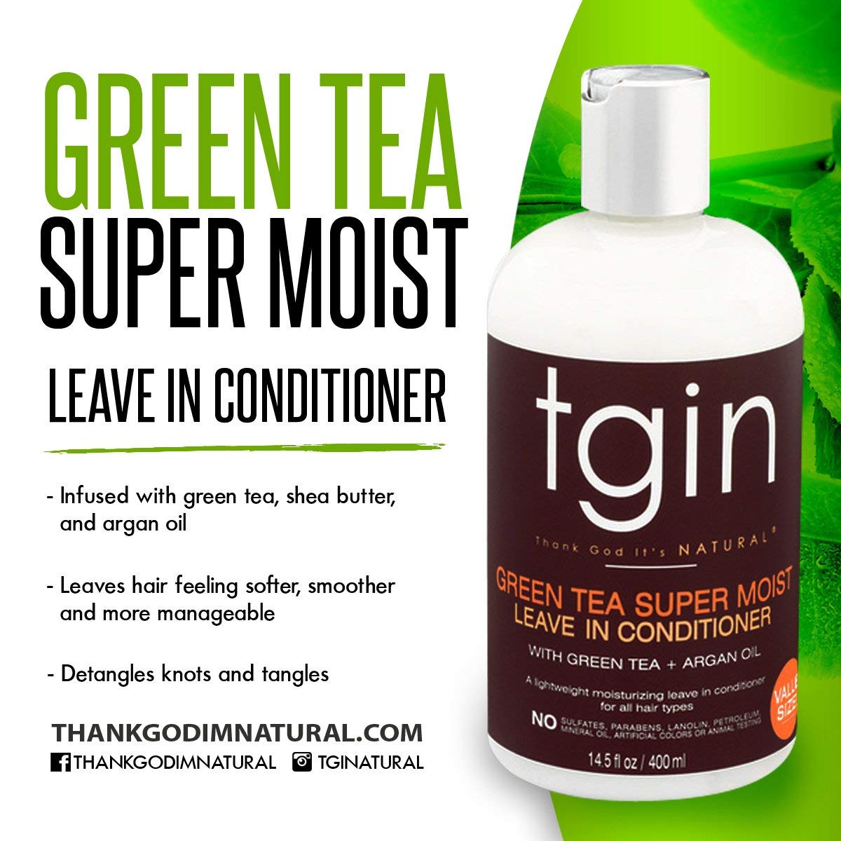 Thank God It's Natural Green Tea Leave In Conditioner