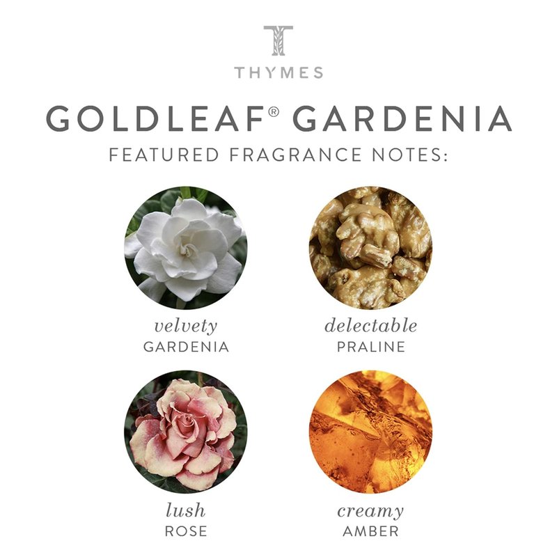 Thymes Goldleaf Gardenia Bath Soap - Luxurious Floral Scent - 6 oz Bar