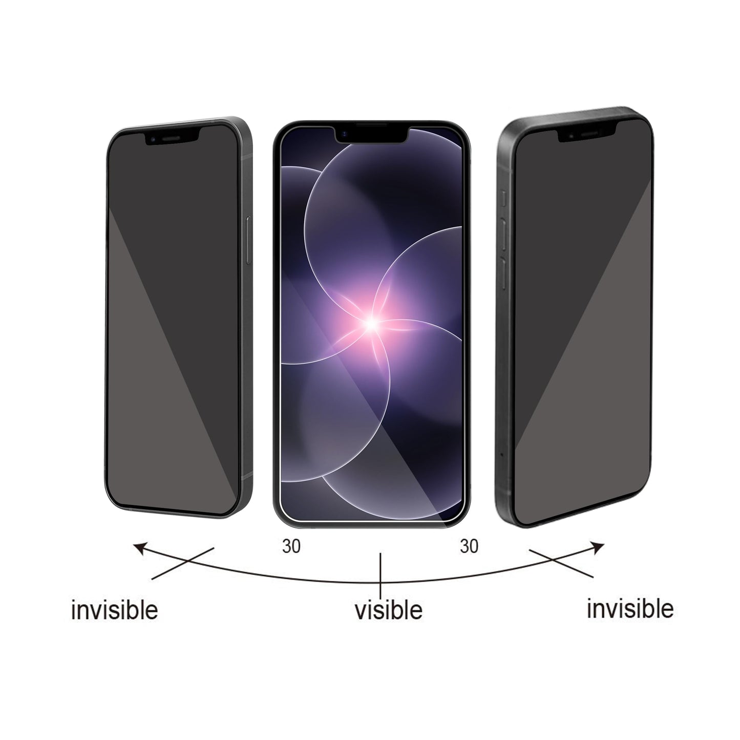 Ailun Privacy Screen Protector for iPhone 17e / iPhone 16e / iPhone 14 / iPhone 13 / iPhone 13 Pro [6.1 Inch] 2 Pack Anti Spy Private Tempered Glass Case Friendly [Not for iPhone 16 6.1 Inch]