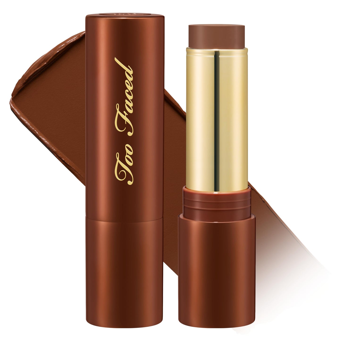 Too Faced Chocolate Soleil Melting Bronzing & Sculpting Stick | Multi-Use, Contour + Cream Bronzer Stick | Lightweight, Satin-Finish with Buildable Coverage, 0.28 Ounce, Chocolate Mocha