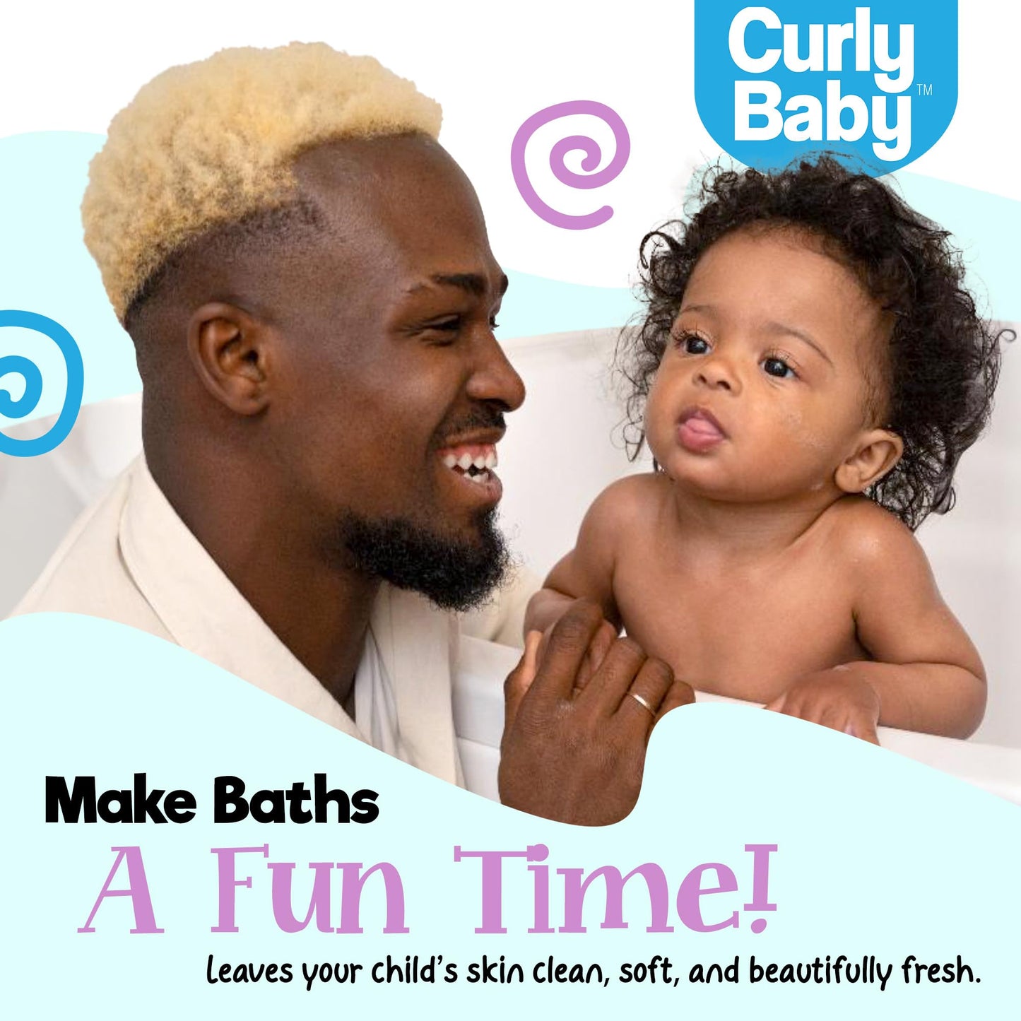 CurlyBaby Body Wash, Gentle Moisturizing Baby Wash, 16 oz