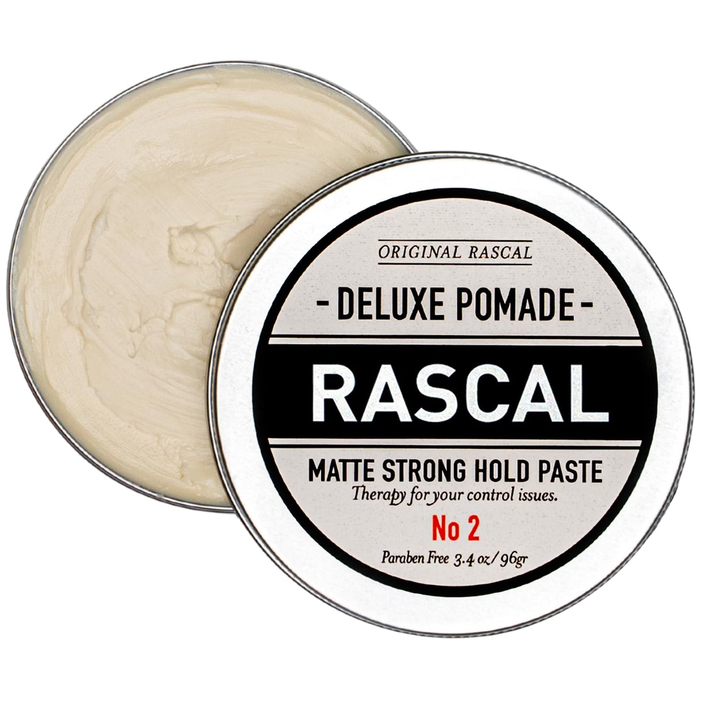 Rascal Deluxe Pomade for Men - Matte Hair Paste with Strong Hold | Natural Beeswax & Lanolin Wax
