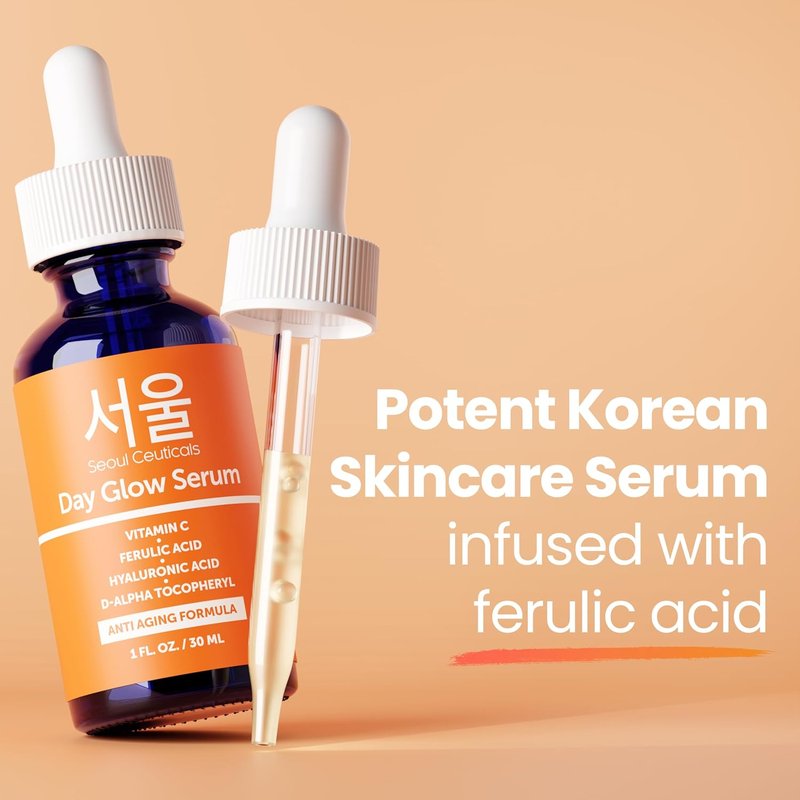 SeoulCeuticals 20% Vitamin C Hyaluronic Acid Serum - Potent Anti-Aging & Wrinkle Treatment | 1oz