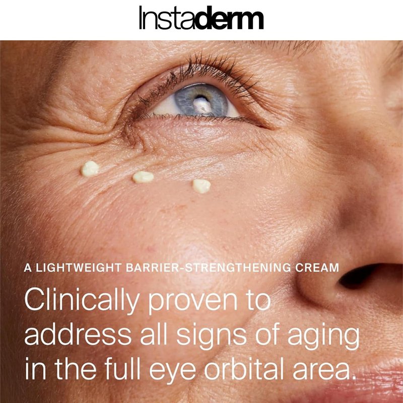 Instaderm Eye Repair Cream Reduces the Appearance of Dark Circles, Puffiness, Under Eye Bags, Fine Lines & Wrinkles, Anti-Aging Formula with Niacinamide Visibly Smooth, & Hydrate the Skin.