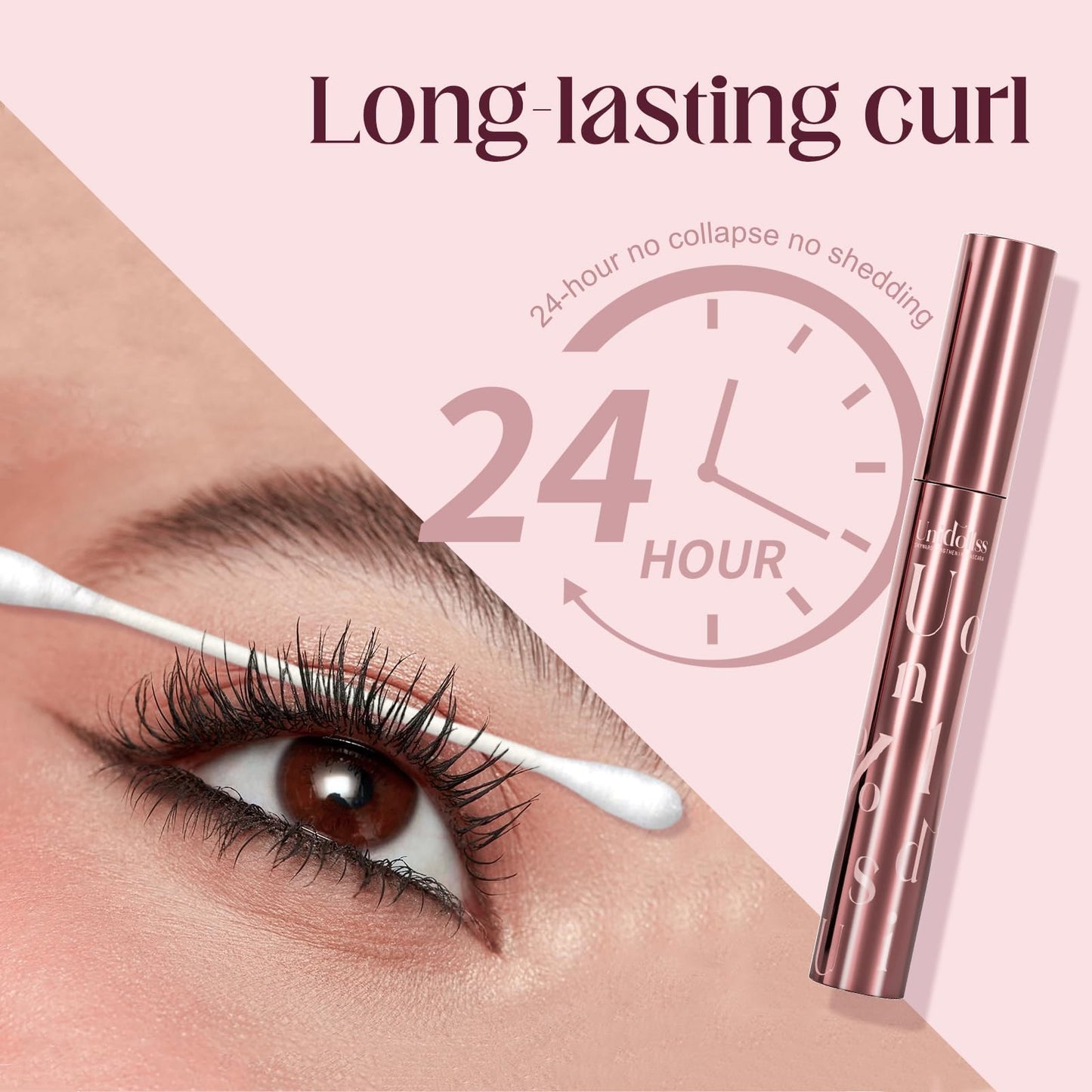 Unidollss Tubing Mascara Black Length & Volume with Lash-Nourishing Serum, No Clumps, Smudge-Proof Lash Extension Effect, Washable, Cruelty-Free & Gluten-Free, Safe for Sensitive Eyes
