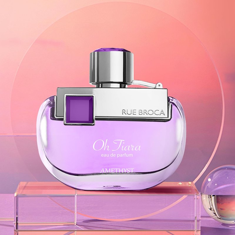 Rue Broca Oh Tiara Amethyst Eau de Parfum For Women, 3.4 Fl. Oz – Dreamy Romantic Floral and Fruity Fragrance