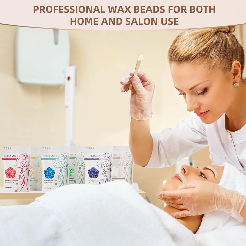 White Unscented Wax Beads & Cream Hard Wax Beads - 2lb Total | Perfect for DIY Waxing