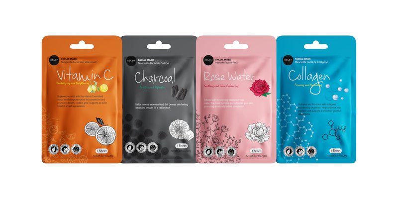celavi Face Mask Set Korean Beauty Essence Facial Paper Sheet Mask Korea Skin Care Moisturizing 3 Packs of each 12 New flavors K-Beauty Skincare 36 masks in a pack Made in Korea