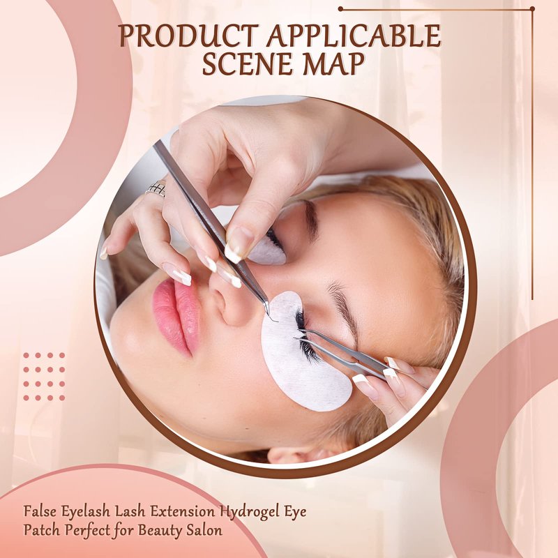 500 Pairs Under Eye Gel Pads Natural Eyelash Extension Gel Pads Patches Kit for Eyelash Extension Supplies Bulk Beauty Tools, Fit Most Eye Shape