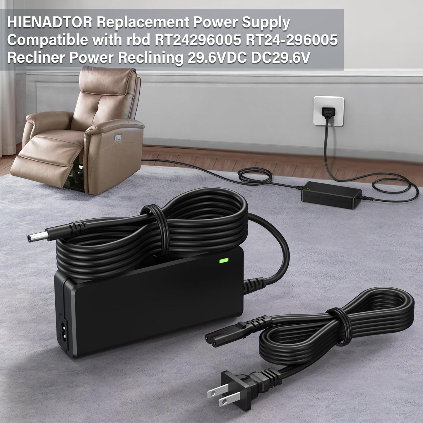 29.4V Recliner Charger Compatible with rbd RT24-296005 RT24296005 Recliner