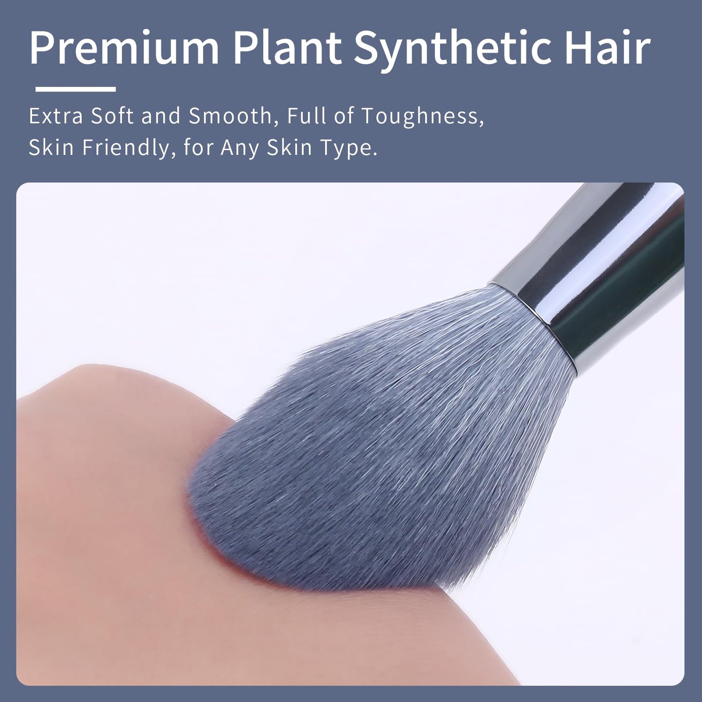 ENZO KEN Sapphire Blue Makeup Brush Set Professional, Vegan Makeup Brushes Set, Makeup Brush Set with Case, Glitter Cosmetic Brushes Makeup Set, Make up Brushes Vegan, Make up Brushes Set Professional