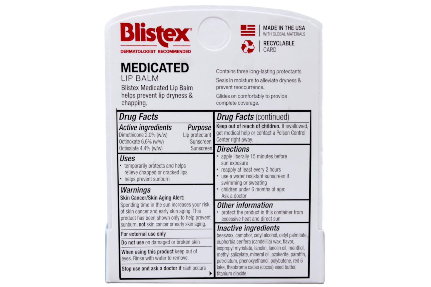 Blistex Medicated Lip Balm, 0.15 Ounce, SPF 15, Hydrating, Pack of 24