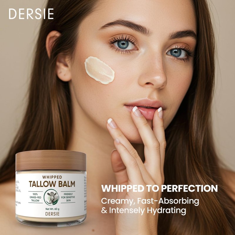 (Pack of 2) Dersie Tallow Sunscreen SPF 30 – Mineral UV Defense with Non-Nano Zinc Oxide – Face & Body Sun Protection for Adults & Kids – 100% Grass-Fed Beef Tallow for Moisture Retention (2.12 oz)