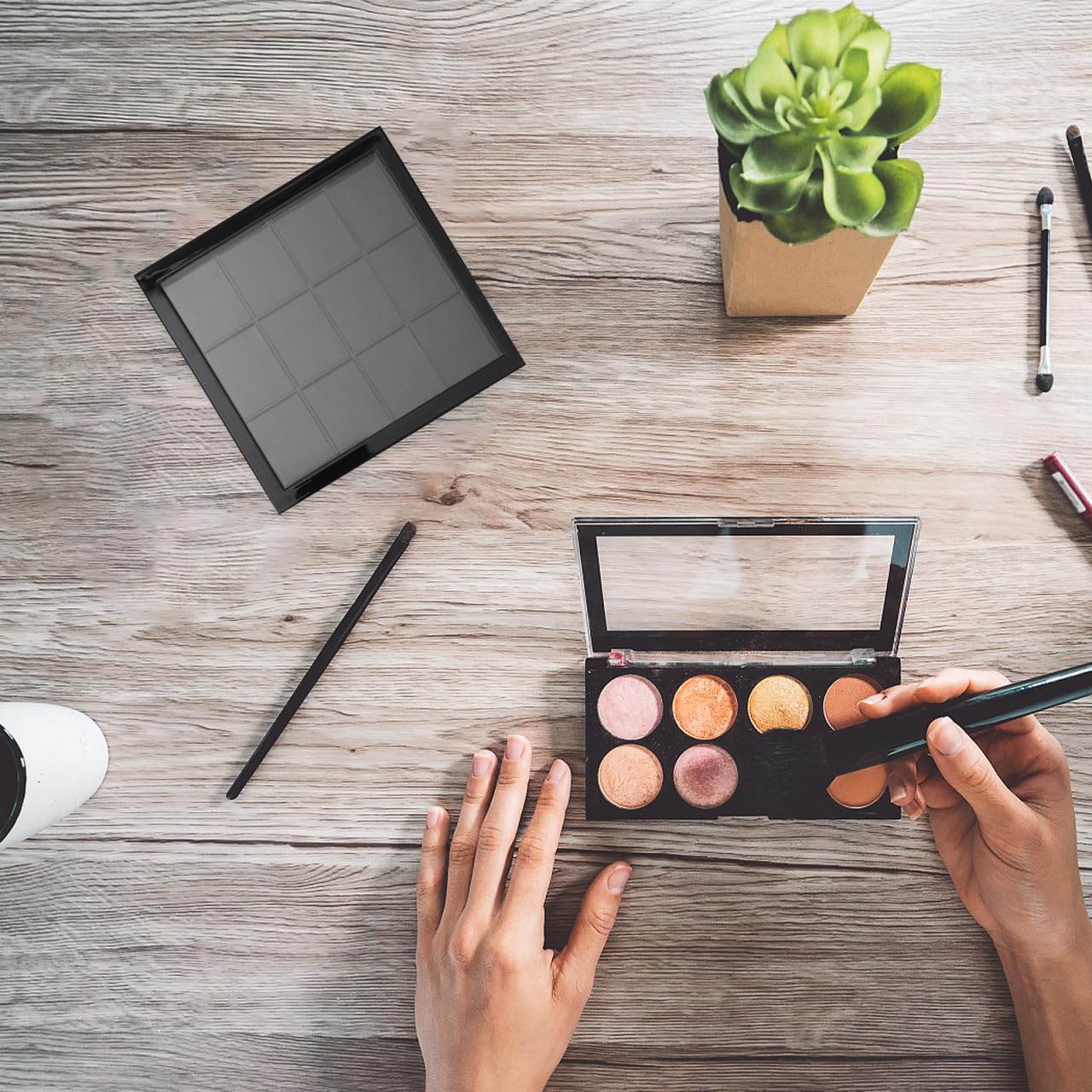Beaupretty Empty Makeup Palette: Empty Eyeshadow Palette - Makeup Depotting Container for DIY Cosmetics Lipstick Blush Powder