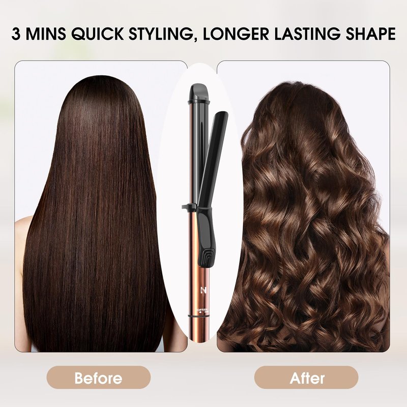 Nicebay Curling Iron, 1 Inch Hair Curling Wand with Ceramic Coating