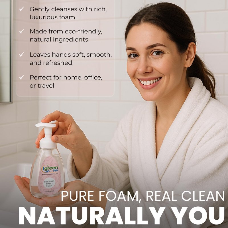 IGreen Pro Foaming Hand Soap I Hand Soap l Clean Hands I Great Scent I Soft Hands I Make 15 bottles x 8 OZ = 120 Oz I 15 Packs(Water Soluble)