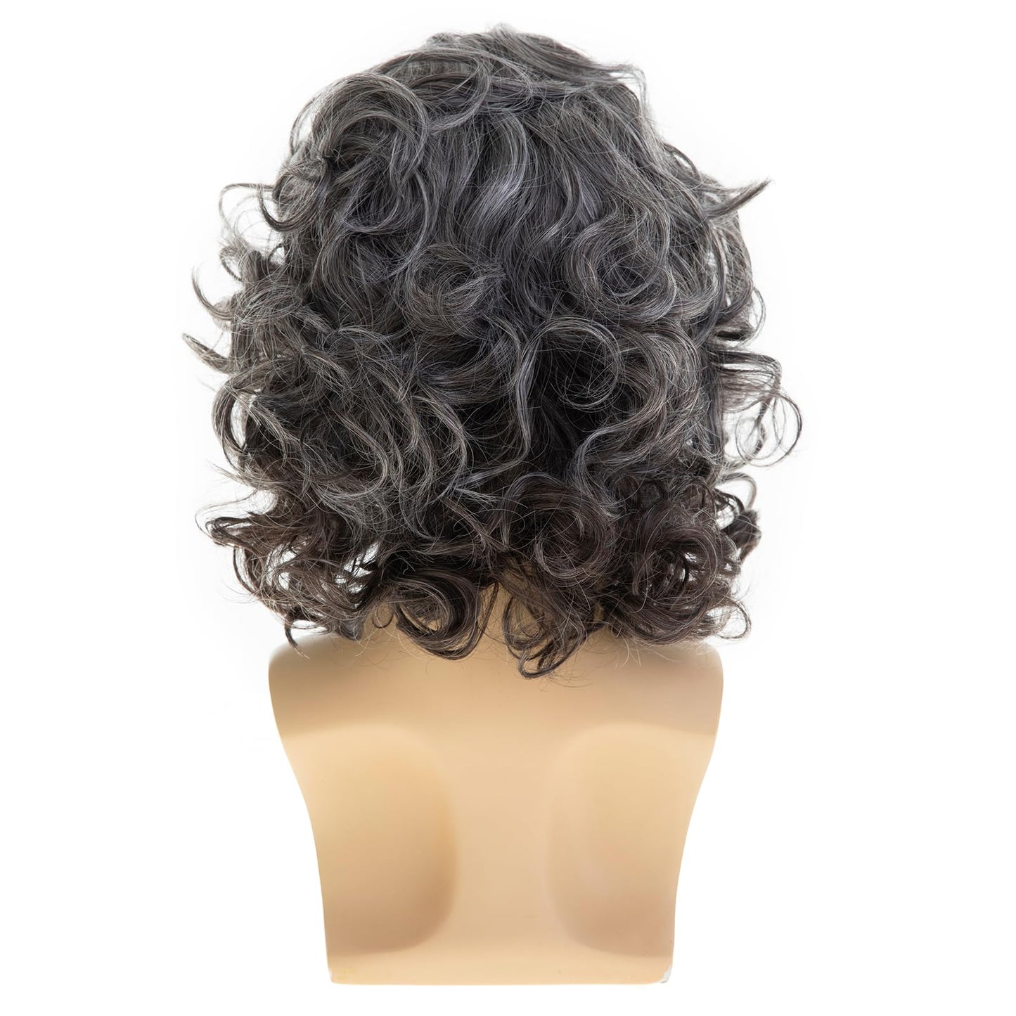 Dsimeig Men's Wig Grey Short Wavy Fluffy Cosplay Hair Wigs for Party Halloween Use