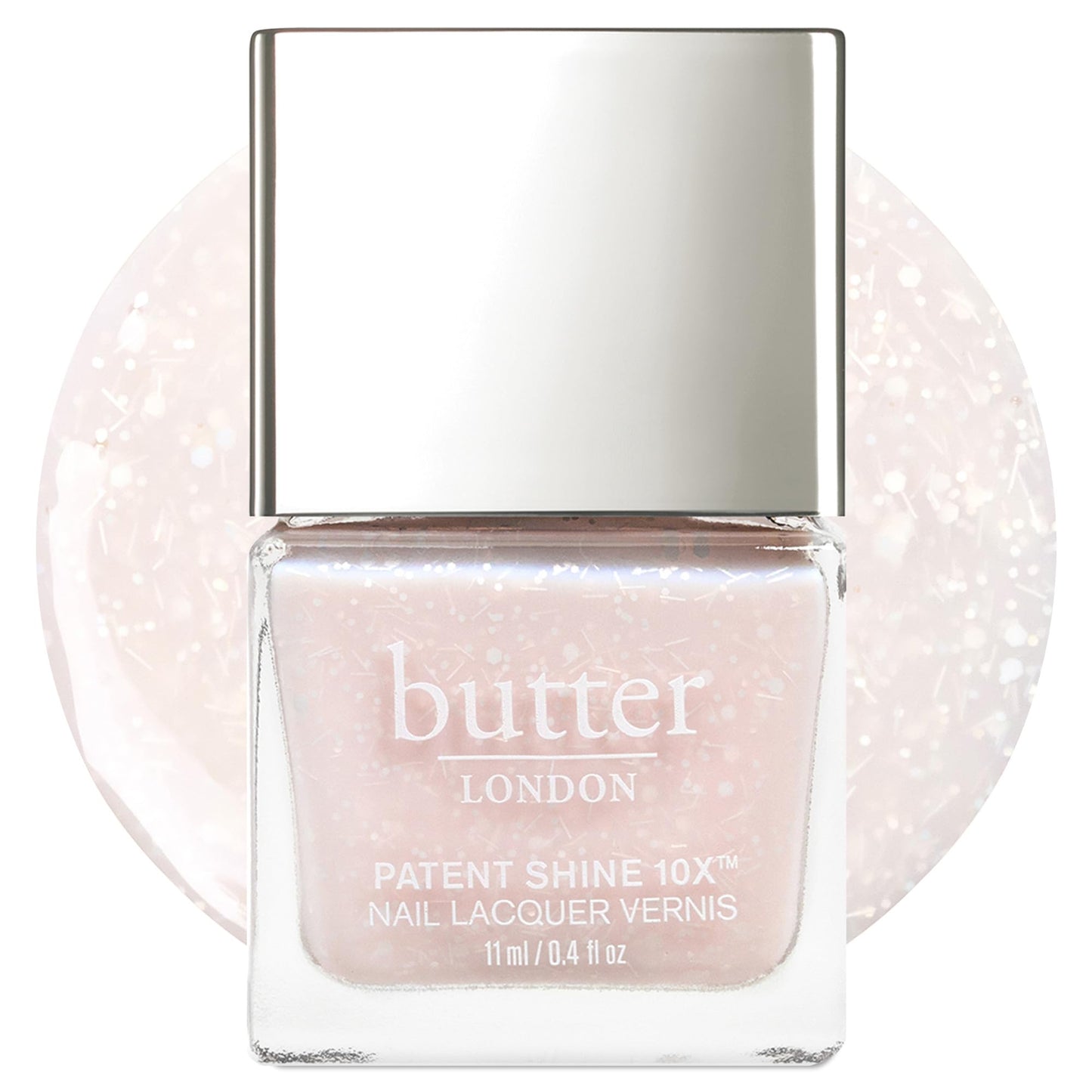 butter LONDON Patent Shine 10X Nail Lacquer Polish, Bespoke Lace (Sheer White) - Gel-Like Finish & Chip-Resistant Nail Lacquer Helps Protects & Strengthens Nails - Vegan & Cruelty-Free (0.4 Fl Oz)