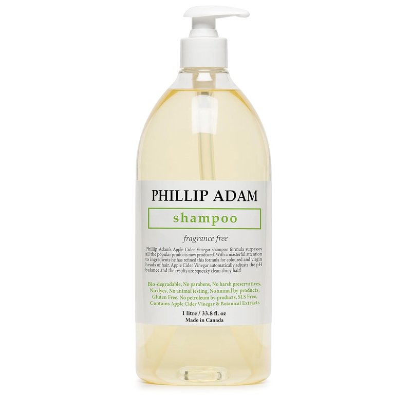 Phillip Adam Fragrance-Free Shampoo - Sulfate & Paraben Free | pH Balanced for All Hair Types - 33.8 oz