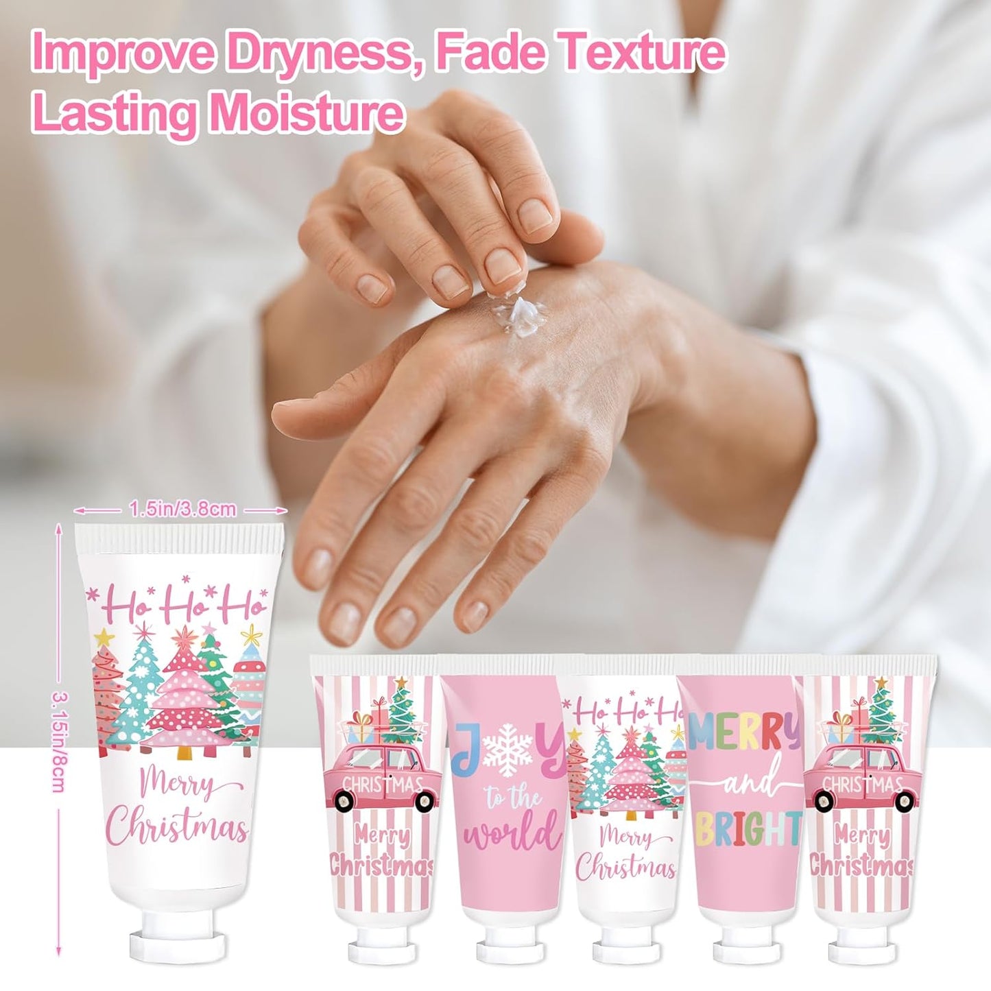50 Pcs Christmas Hand Cream Set - Travel Size Winter Scented Lotion for Women & Girls - Unique Stocking Stuffers (Nutcracker)