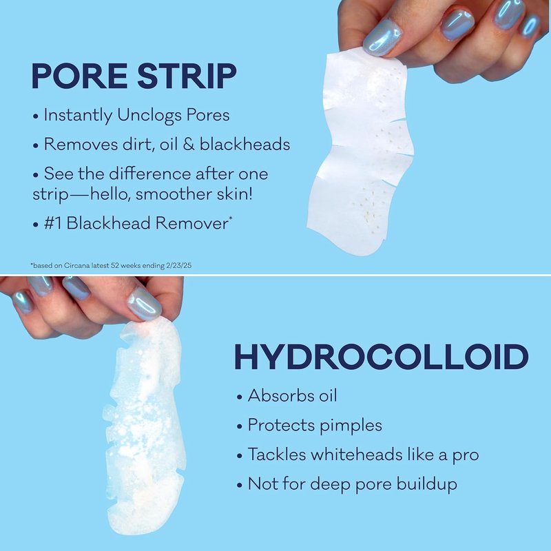 Bioré Witch Hazel Blackhead Remover Pore Strips - Ultra Strength, C-Bond Technology, 18 Count | Oil-Free & Non-Comedogenic