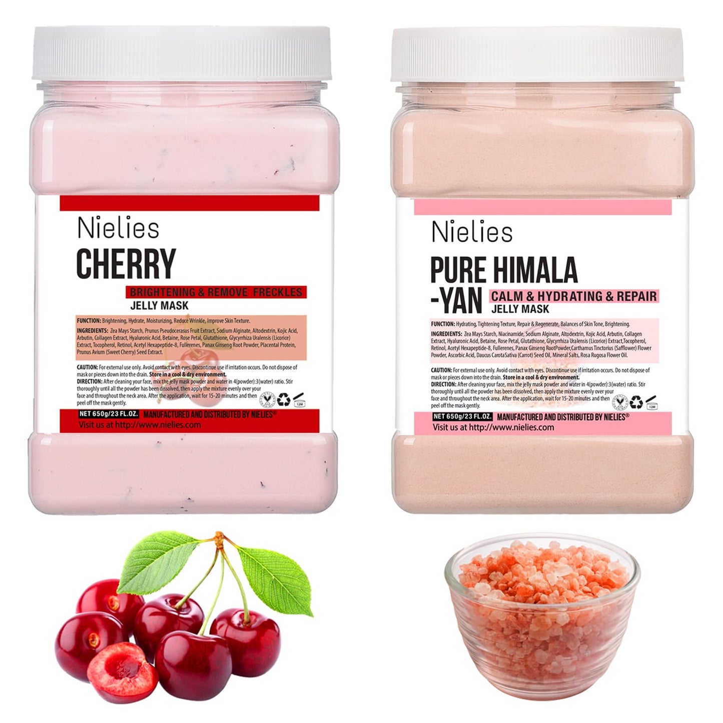 Nielies Cherry & Pure Himala Yan Jelly Mask, Jelly Mask for Facials Professionals, Jelly Face Mask, Vajacial mask