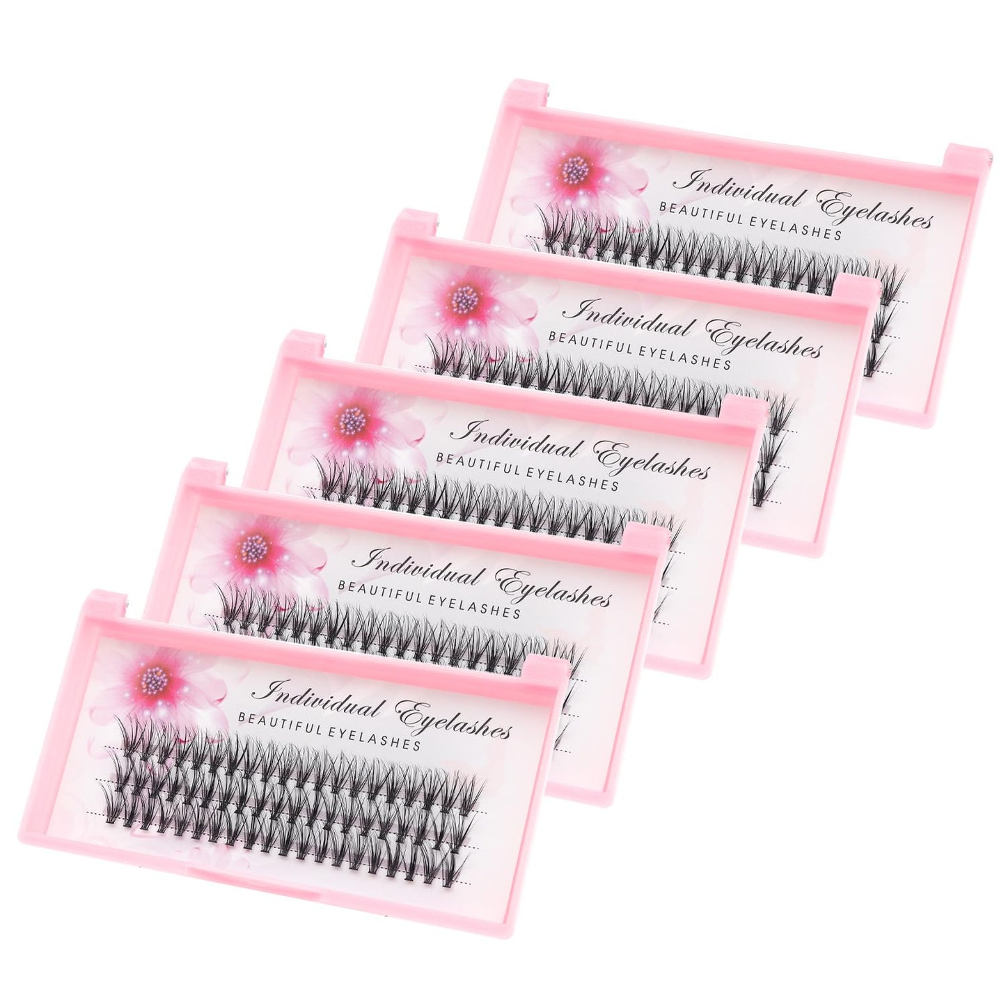 Bodermincer 20D 0.07mm Thickness 8-22mm To Choose Grafting False Eyelashes False Eyelashes Individual Natural Long Mink Fake Eyelashes Extension Handmade Bulk Wholesale (5 Packs-11mm)