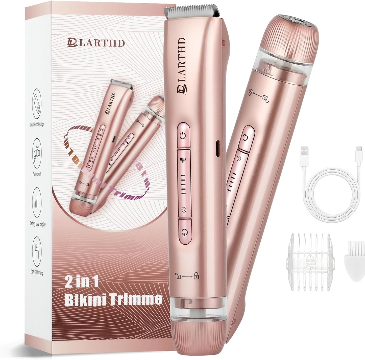Flawless 2-in-1 Women’s Electric Shaver | Dual Head Bikini Trimmer, IPX7 Waterproof for Wet & Dry Use