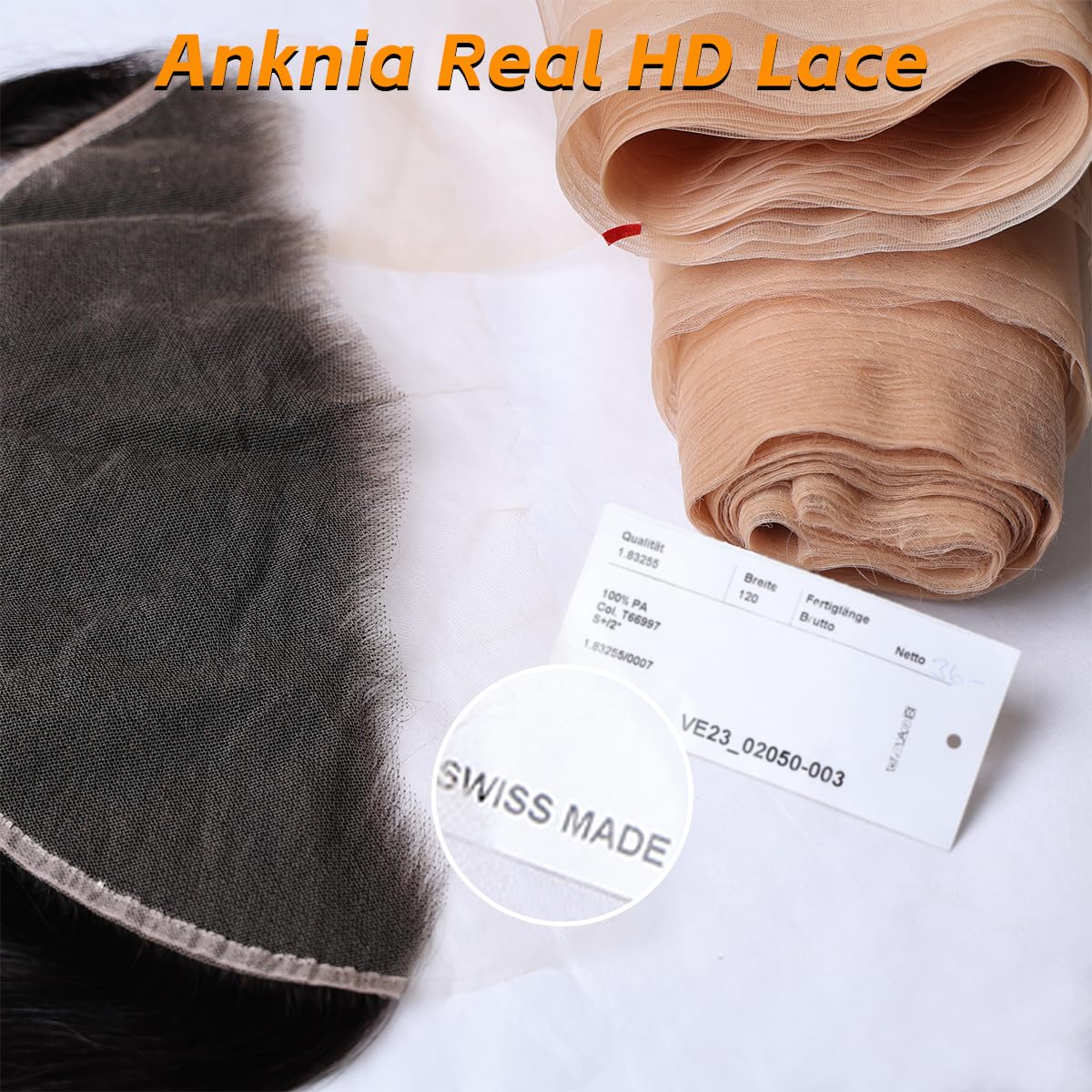 Anknia Skinlike 2x6 HD Lace Closure Straight Virgin Remy Human Hair Lace Frontal Closure Pre Plucked Natural Hairline Natural Black (2x6 HD Lace Closure-Straight, 14 Inch)